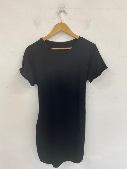 Fabulous Shein Mini Shirt Dress UK L Black AM013