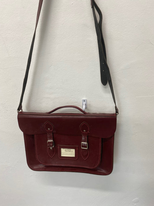 Fabulous Leather Satchel Co. Bag preppy burgundy GC003