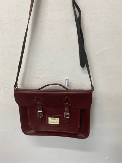 Fabulous Leather Satchel Co. Bag preppy burgundy GC003