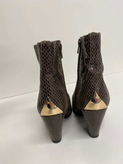 Fabulous Next Ankle Boots UK4 faux snakeskin western VT002