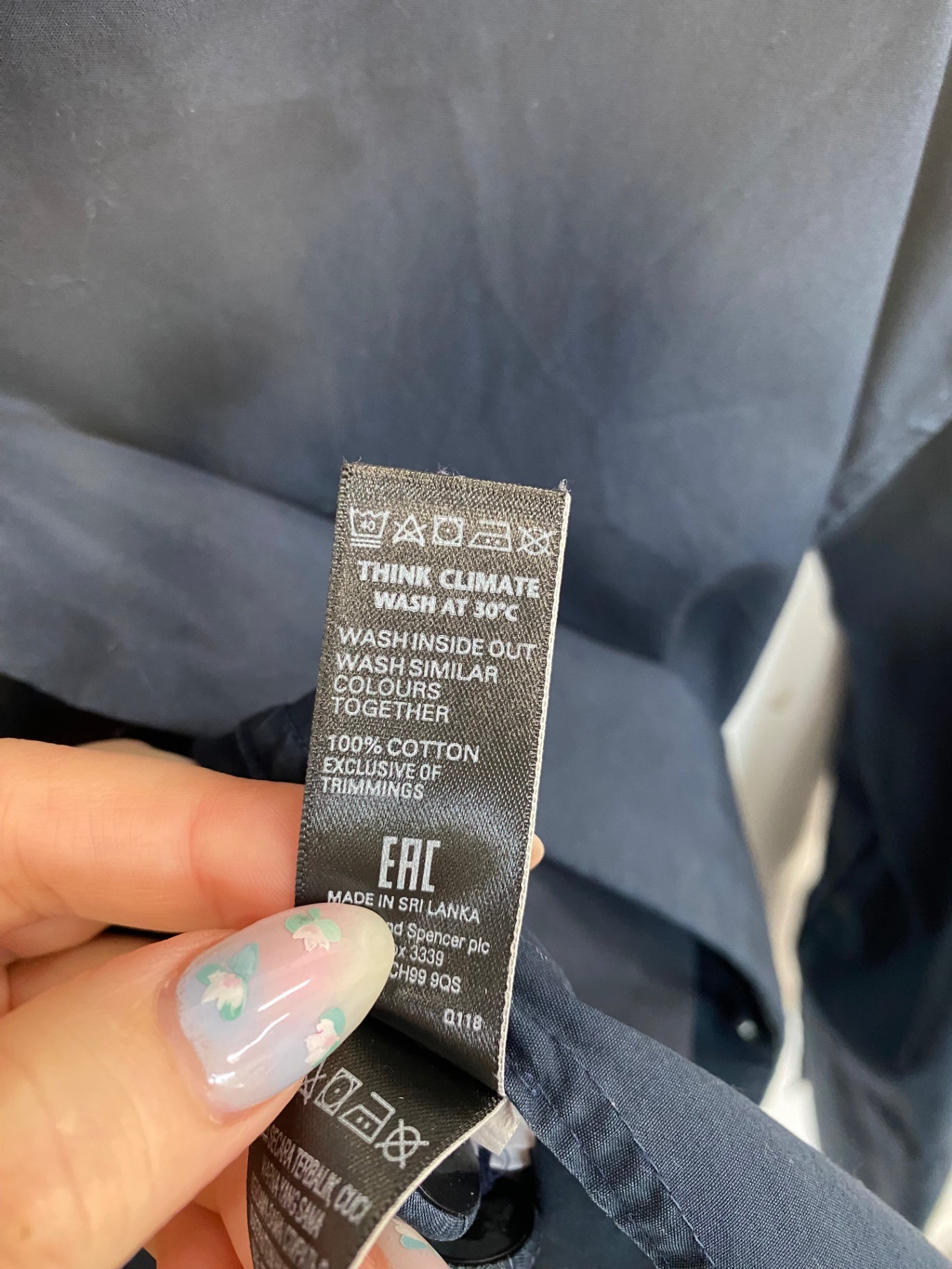 Classic Autograph Shirt UK6 Navy VT002