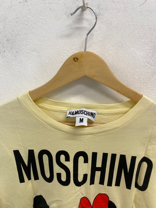 Fabulous H&moschino T-Shirt UK M Yellow Disney GC003