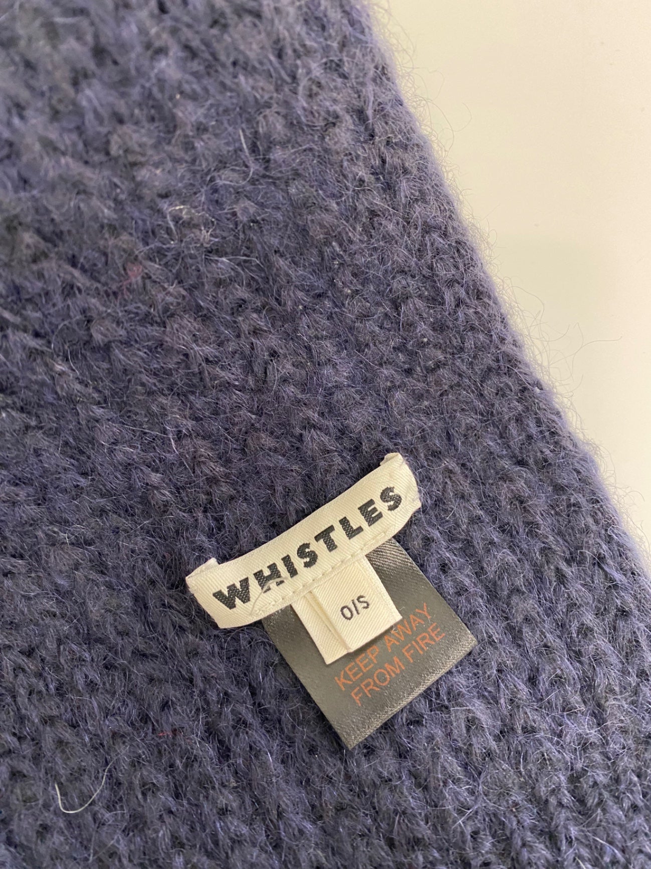 Fabulous Whistles Scarf One size Midnight Blue Mohair blend AM013