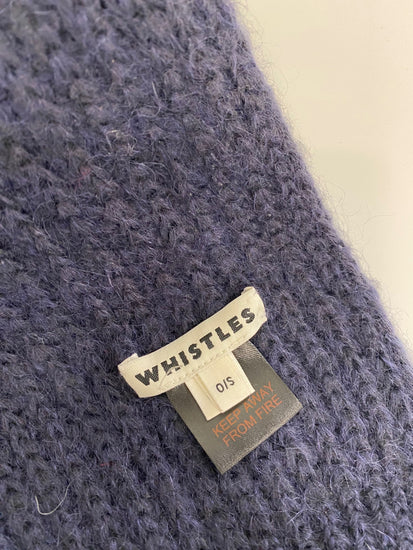 Fabulous Whistles Scarf One size Midnight Blue Mohair blend AM013
