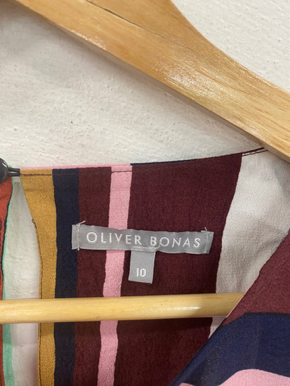 Fabulous Oliver Bonas Midi Dress UK10 Multicolour AM013