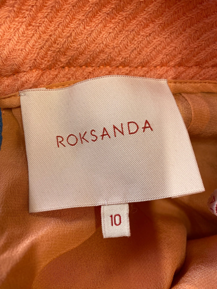 Fabulous Roksanda Pencil Skirt UK10 Orange & blue Coquette AM013