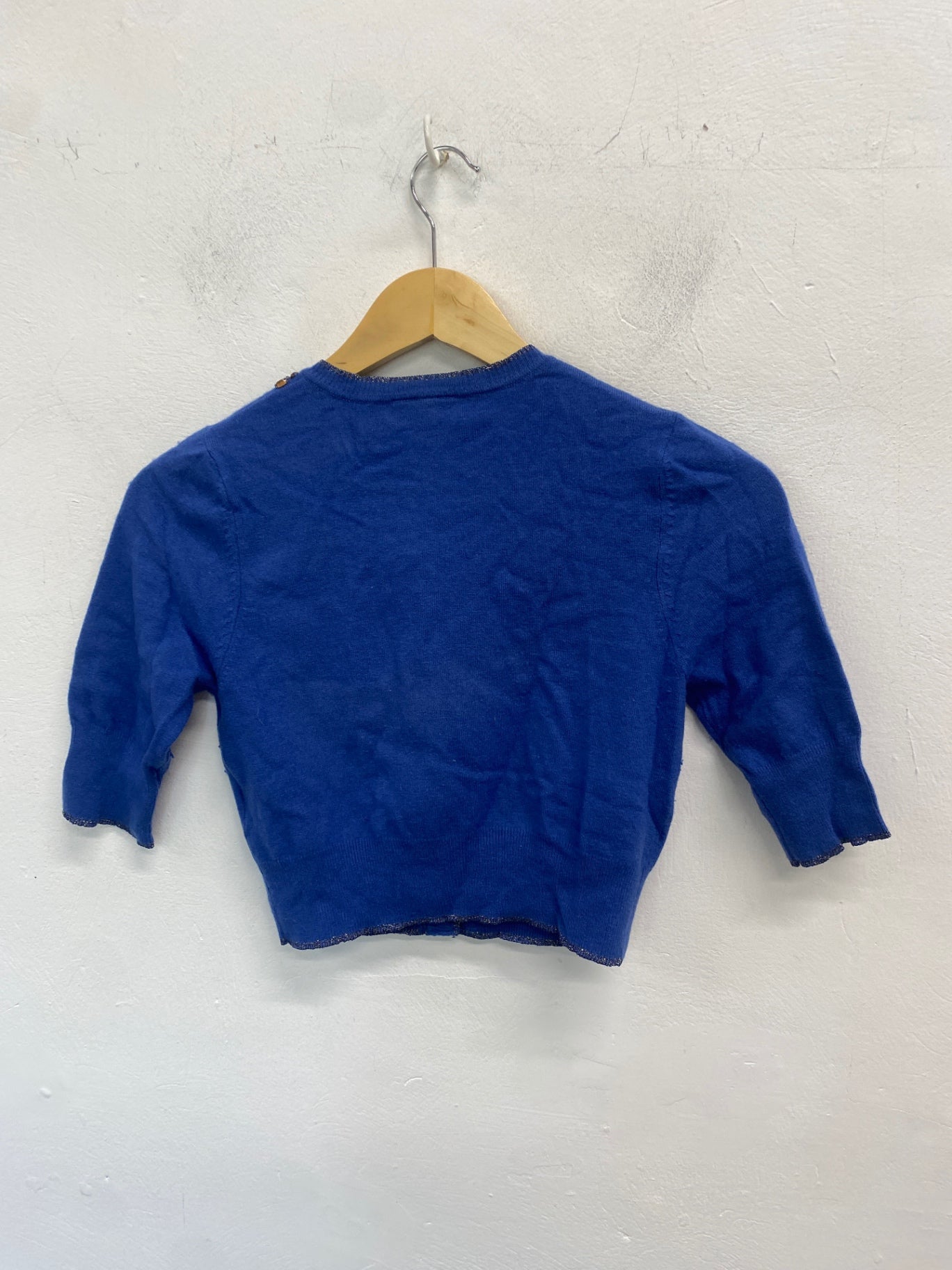 Fabulous Karen Millen Cardigan UK6 Blue cashmere blend VT002 