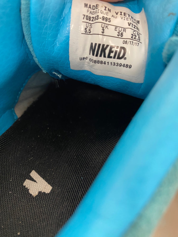 Fabulous Nike Air Max 90 Nike ID turquoise Pink suede UK3 GC003