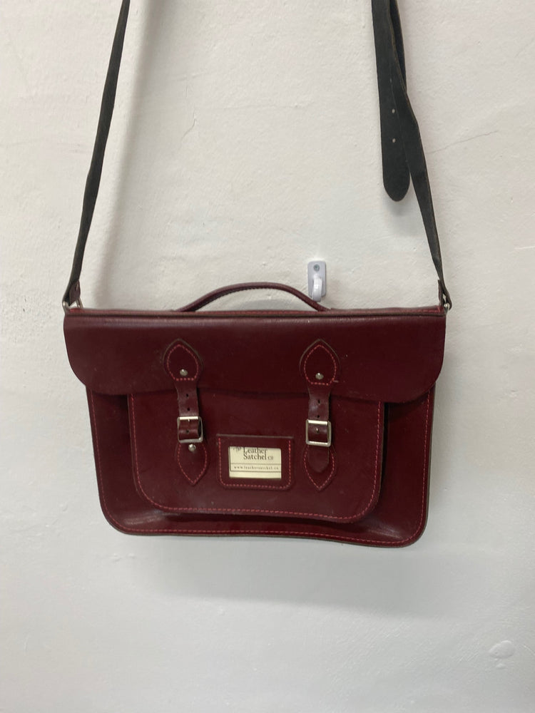 Fabulous Leather Satchel Co. Bag preppy burgundy GC003