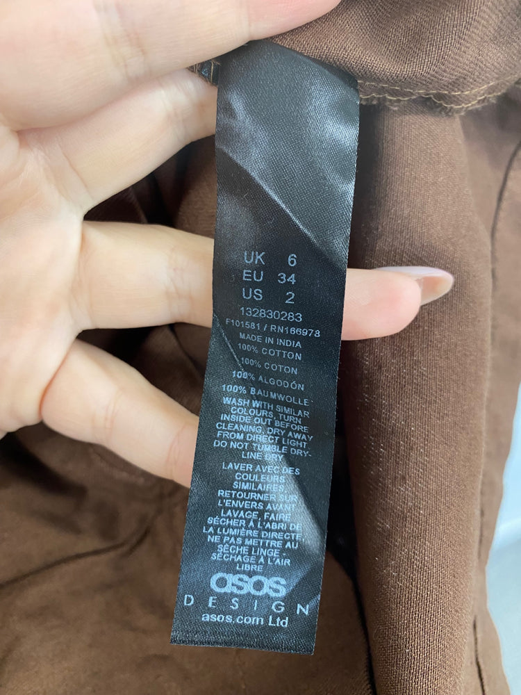 Fabulous ASOS Mini Dress UK6 Brown VT002