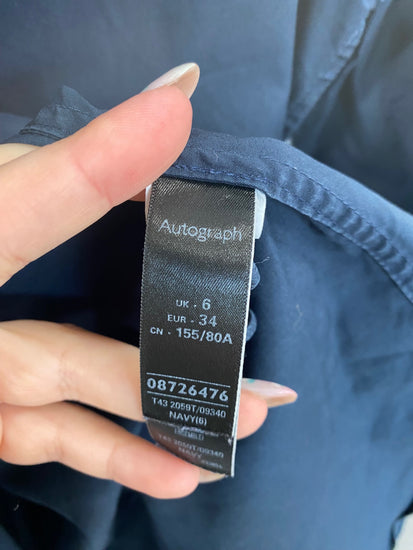 Classic Autograph Shirt UK6 Navy VT002