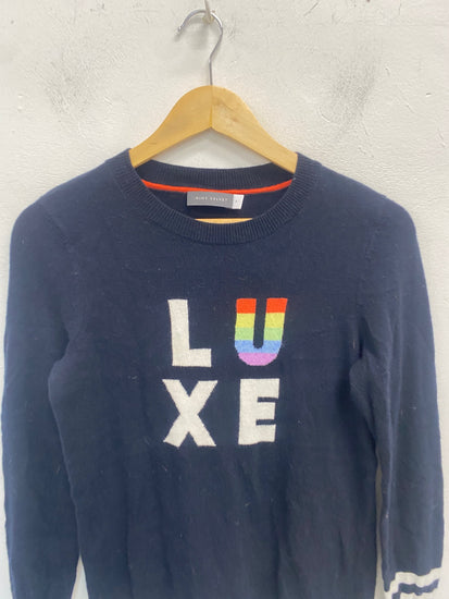 Fabulous Mint Velvet Sweater UK8 Black printed VT002