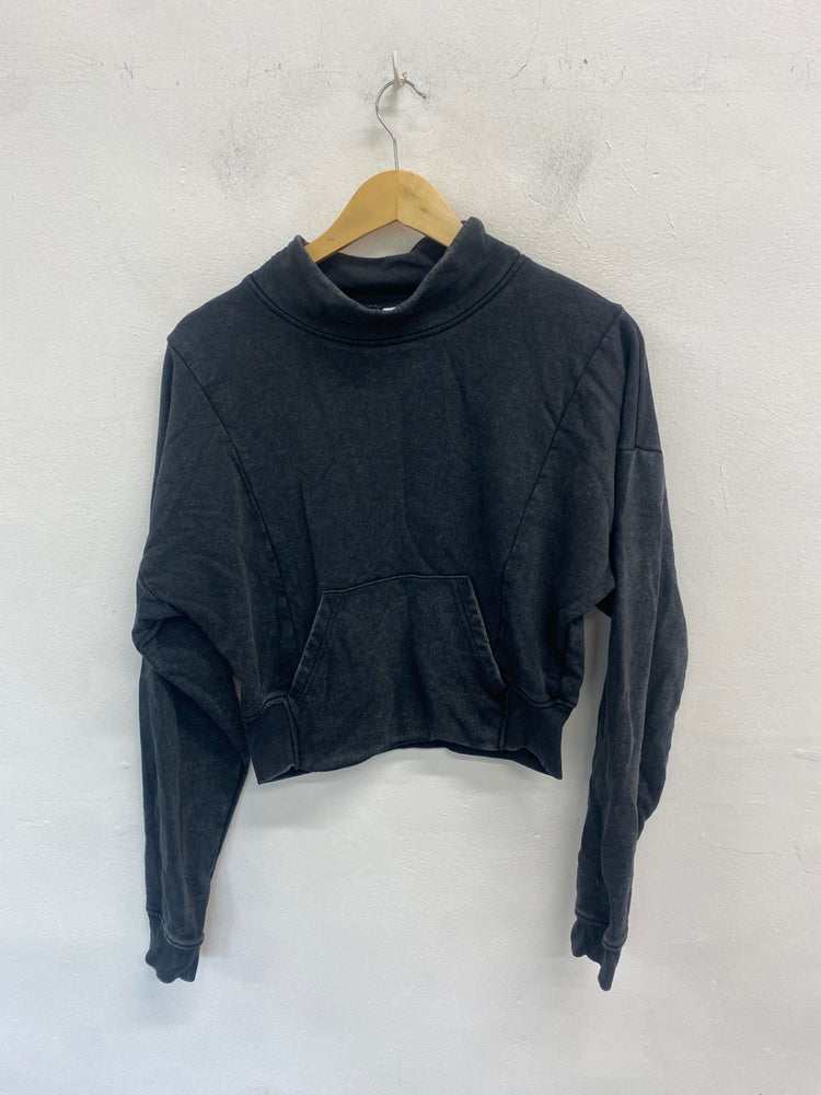 Fabulous Gymshark Hoodie UK S Grey cropped VT002