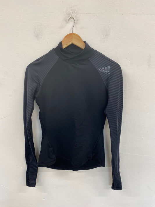 Fabulous adidas Alphaskin Top UK8-10 Black & Grey VT002