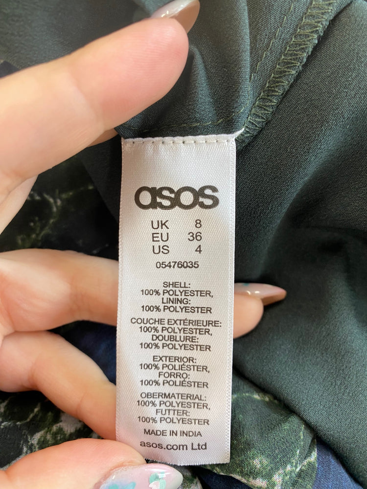 Fabulous ASOS Skirt UK8 Green & Navy VT002