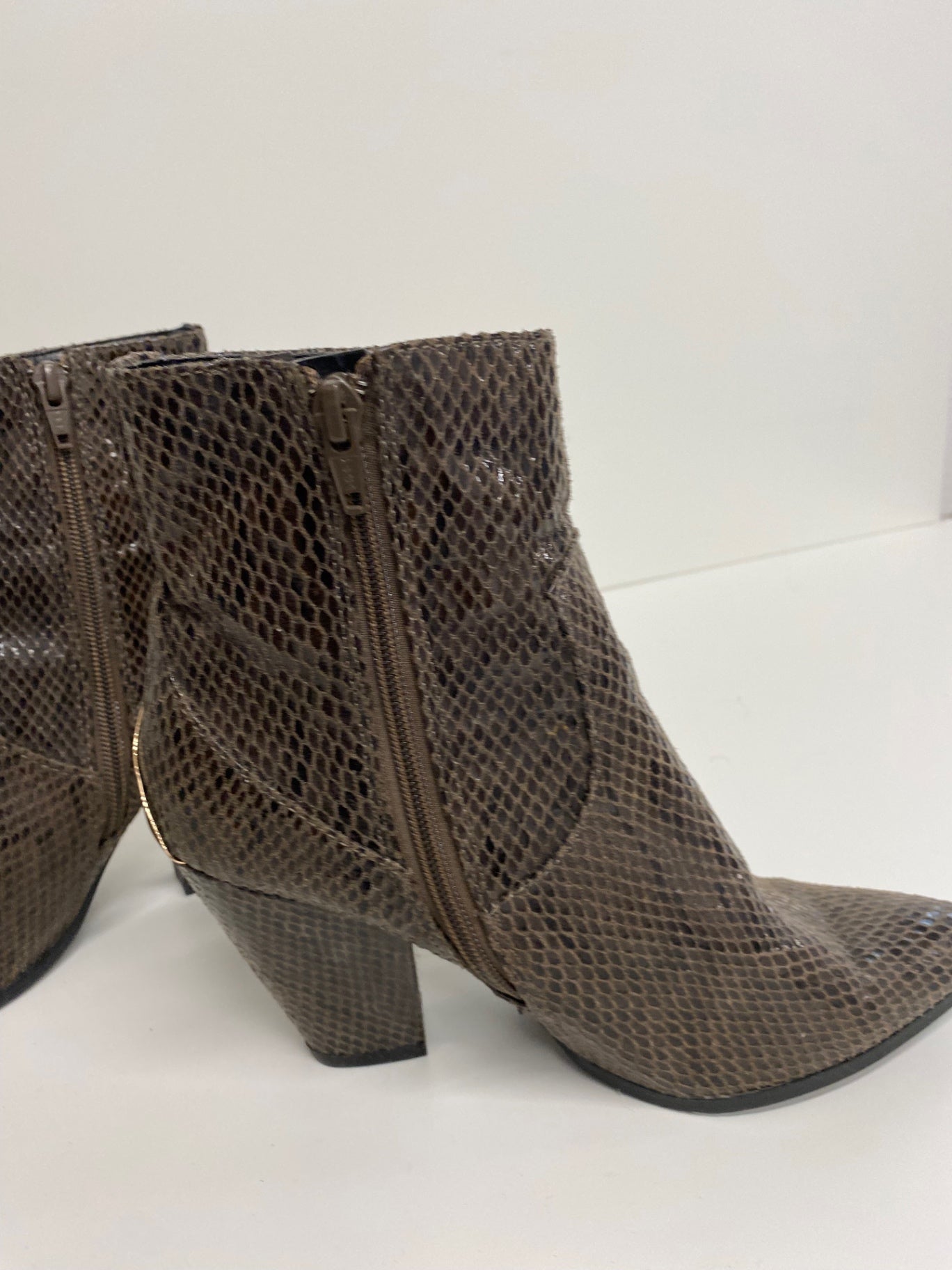 Fabulous Next Ankle Boots UK4 faux snakeskin western VT002