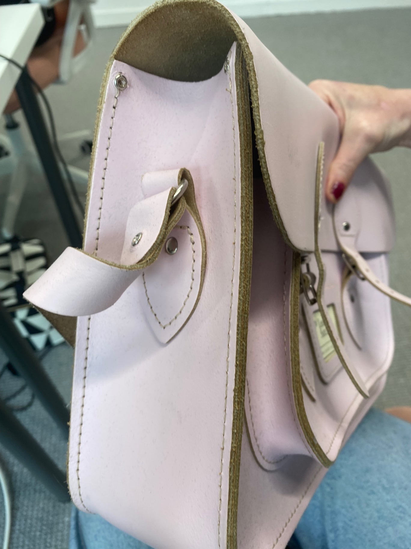 Fabulous The Leather Satchel Co Leather Satchel baby pink prepped vibes GC003