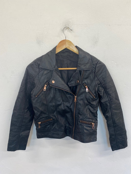 Gorgeous Marks & Spencers Biker Jacket 11-12yrs Black FH004