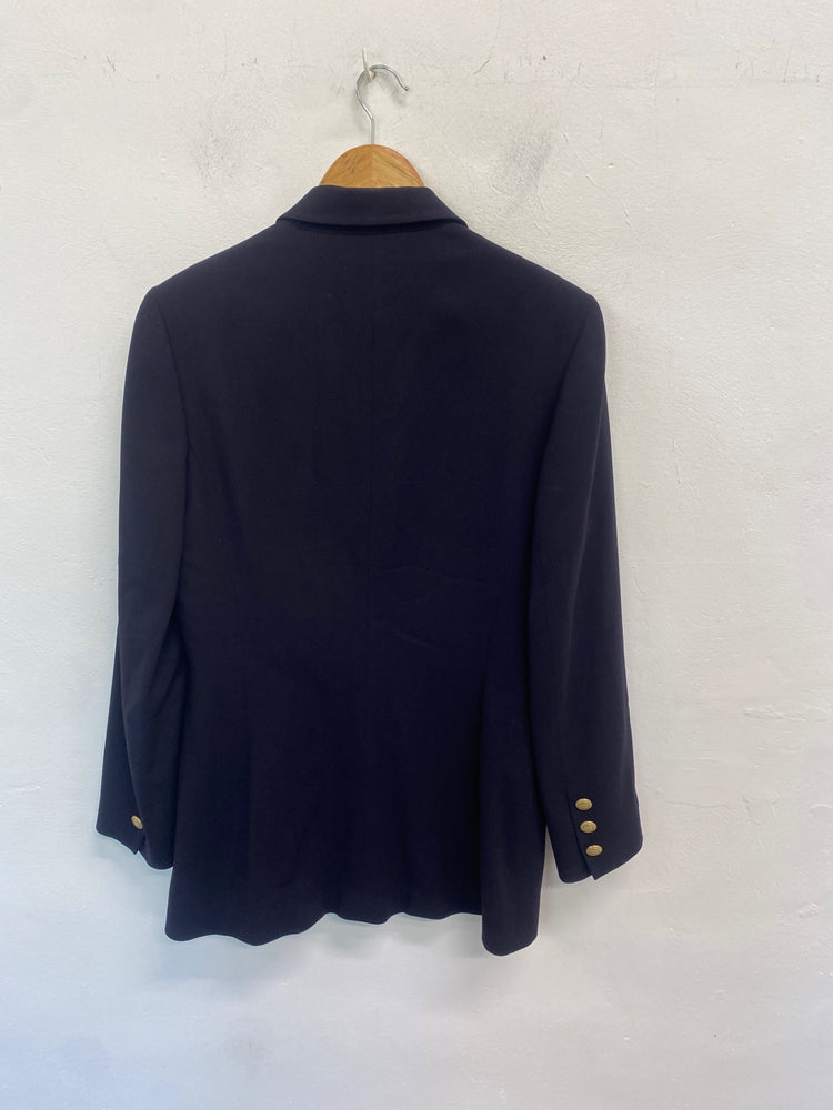 Gorgeous Marks & Spencer longline Blazer UK12 Navy blue FH004
