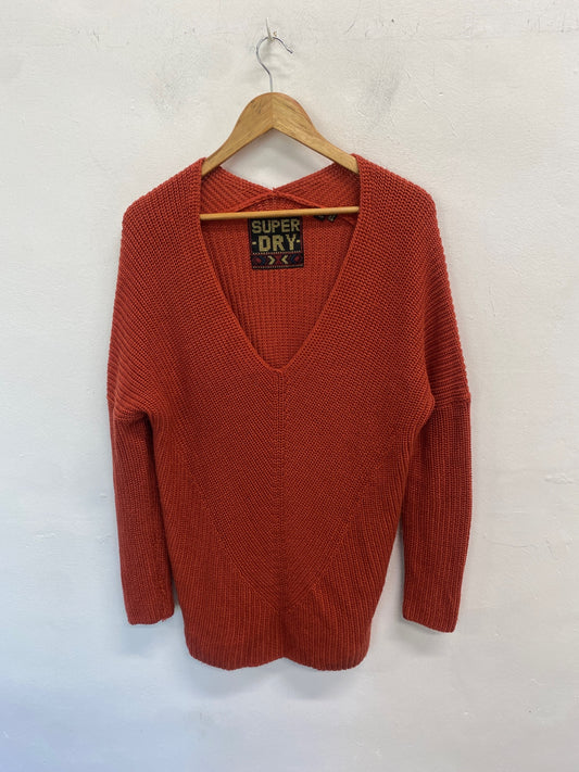 Gorgeous Superdry Knitted jumper UK10 Orange FH004