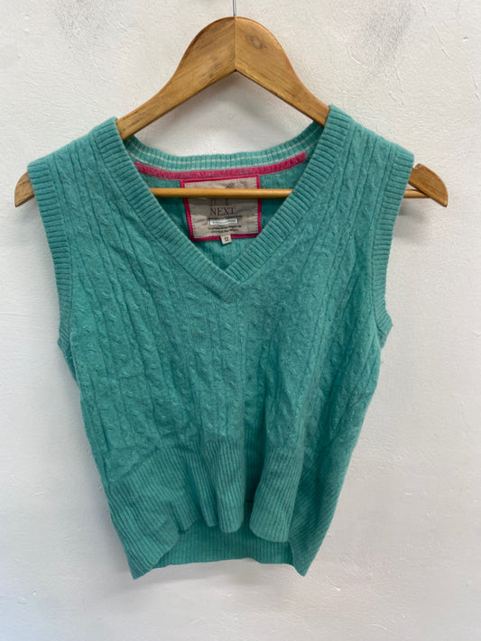 Gorgeous Next Sweater Vest UK12 Turquoise NR002