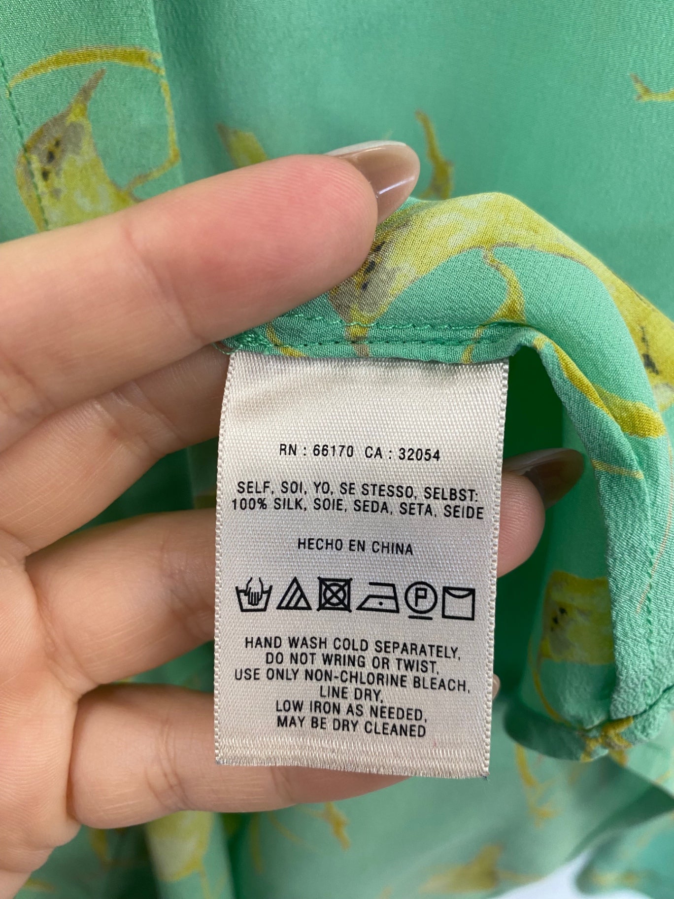 Gorgeous Leifsdottir Blouse UK8 Green & Yellow FH004