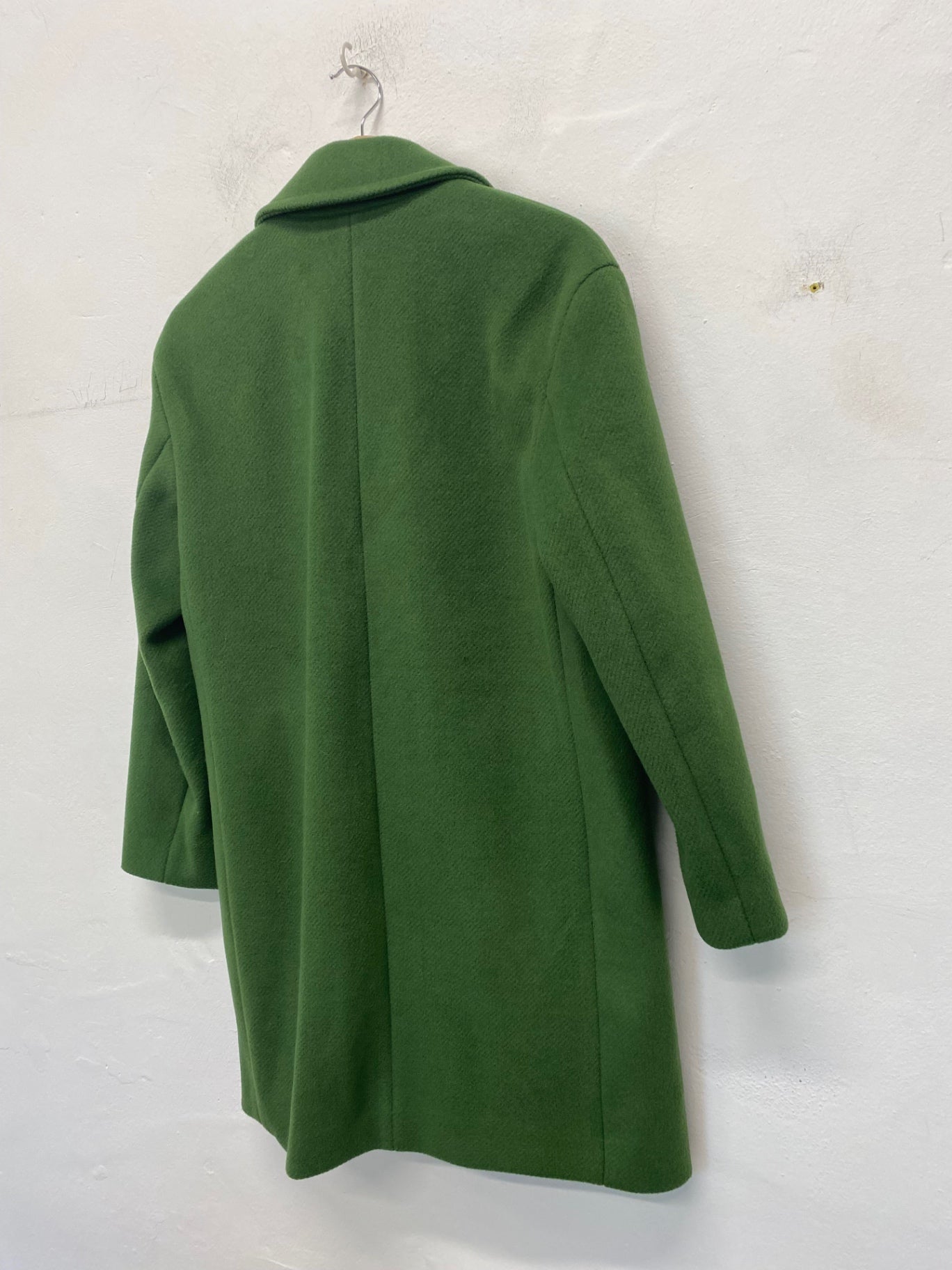 Gorgeous Marks & Spencer Overcoat Uk8 Green Stunning FH004