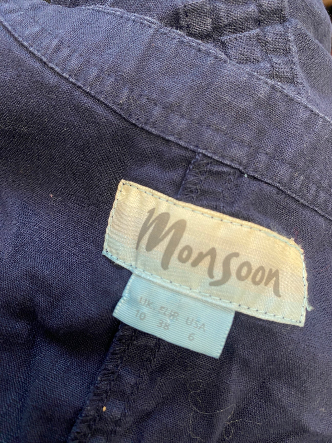 Gorgeous Monsoon Dress UK10 Navy blue MM005