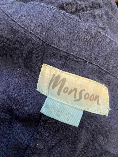 Gorgeous Monsoon Dress UK10 Navy blue MM005