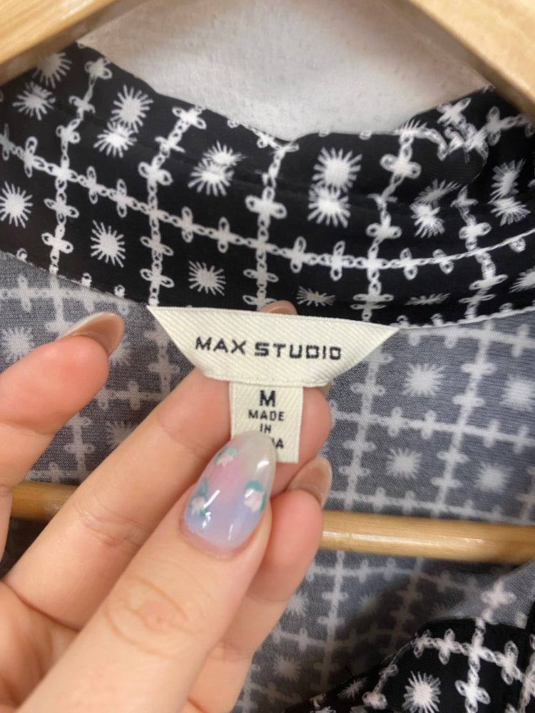 Gorgeous MAX STUDIO Mini Dress UK M Black & White FH004