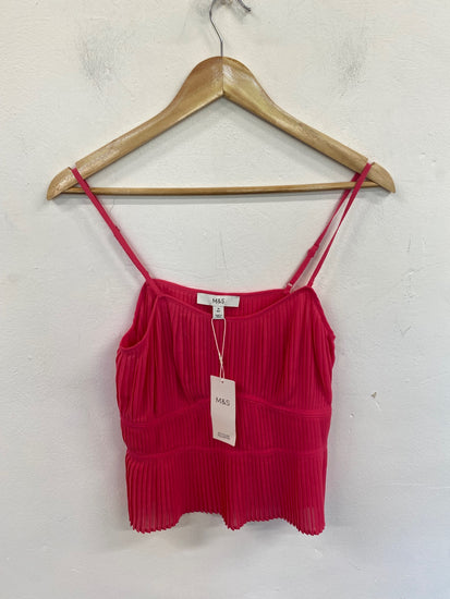 Gorgeous Marks & Spencers Crop Top UK10 Pink FH004