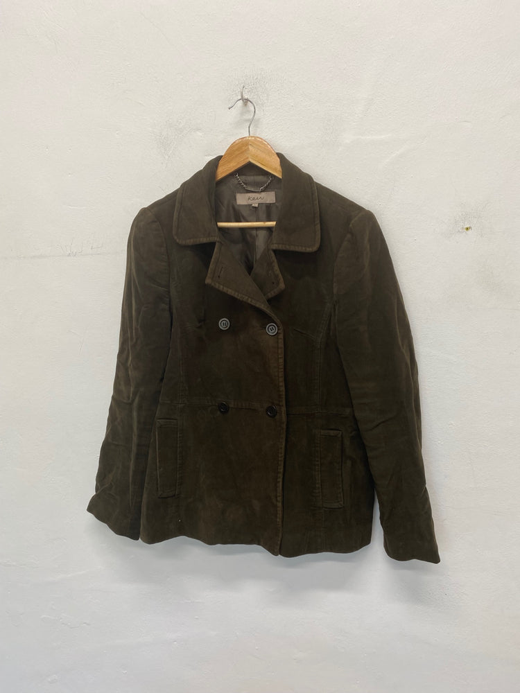 Gorgeous Kew Jacket UkL Olive green moleskin double breasted classic NR002