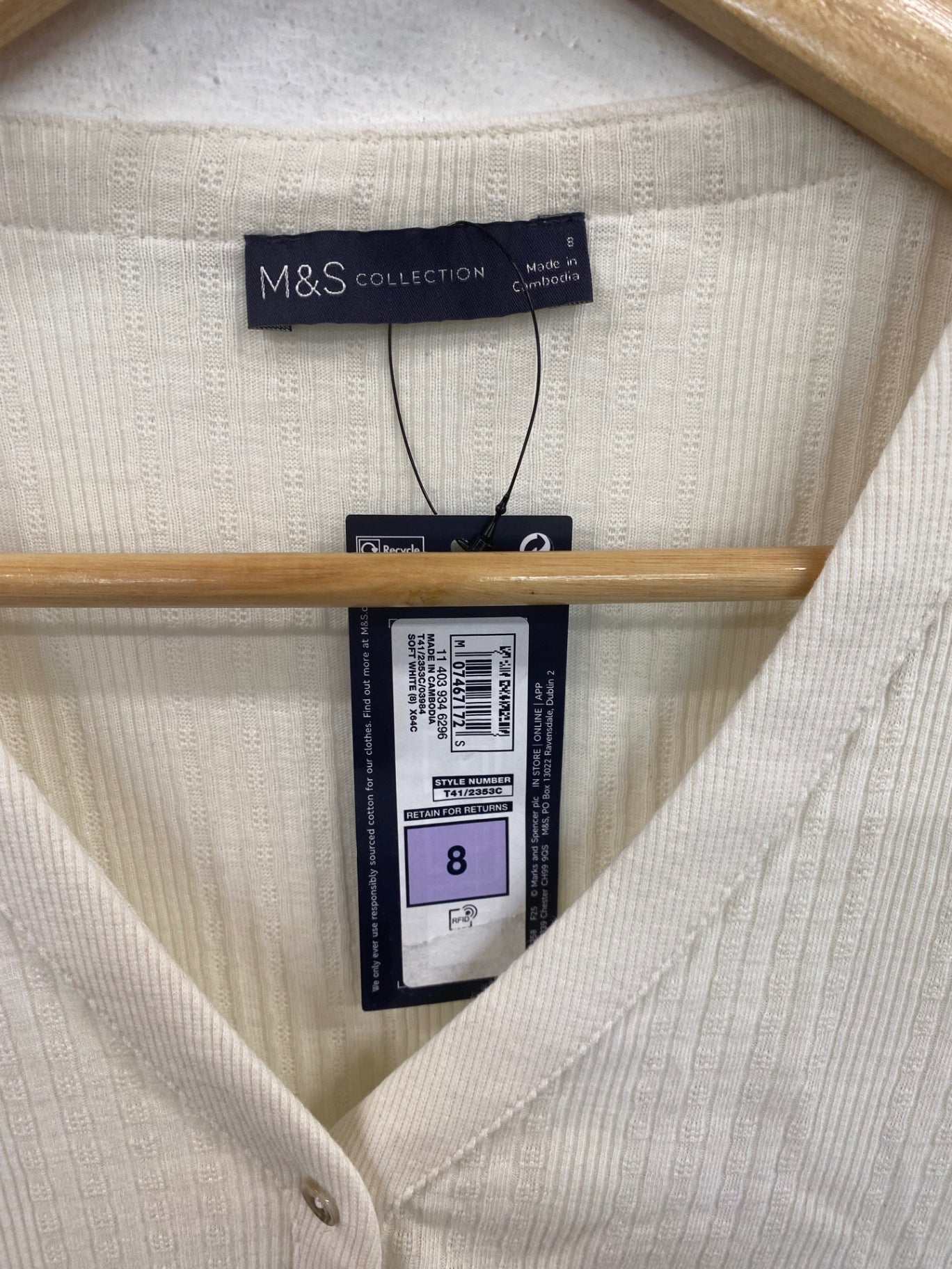 Gorgeous Marks & Spencers Cardigan UK8 Cream FH004