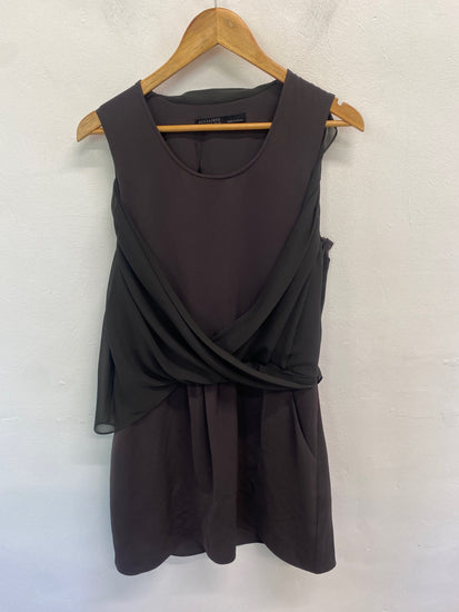 Gorgeous AllSaints amis Dress UK12 Khaki AE001