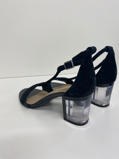 Gorgeous Autograph Sandals UK5 Black mid glass heel FH004
