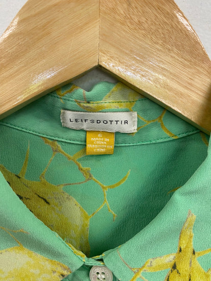 Gorgeous Leifsdottir Blouse UK8 Green & Yellow FH004