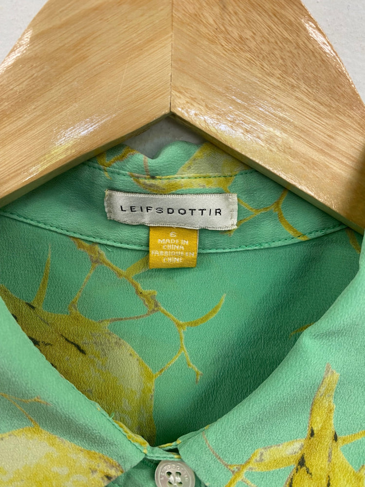 Gorgeous Leifsdottir Blouse UK8 Green & Yellow FH004