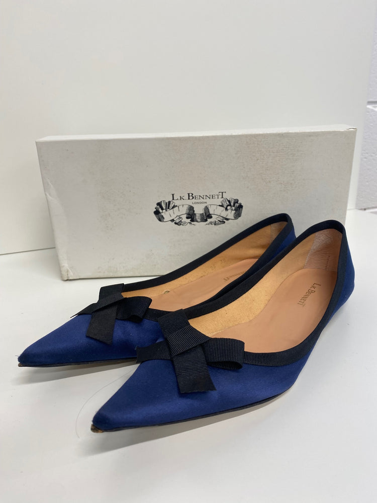 Gorgeous L.k. Bennet Ballet flats UK5 Navy Blue points FH004