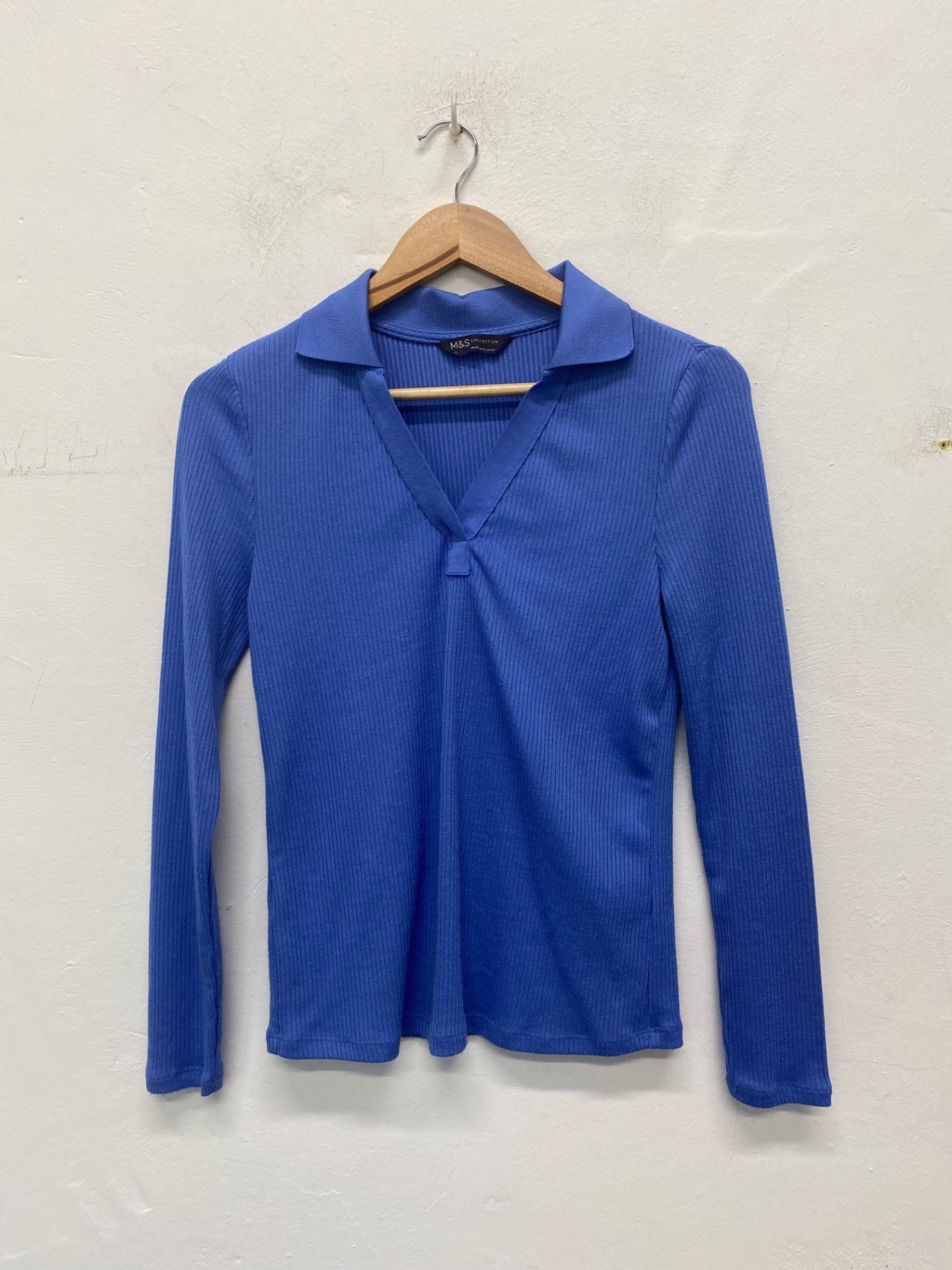 Gorgeous M&S Collection Polo top Uk8 Cornflower blue FH004