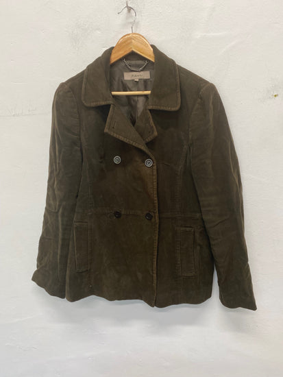 Gorgeous Kew Jacket UkL Olive green moleskin double breasted classic NR002