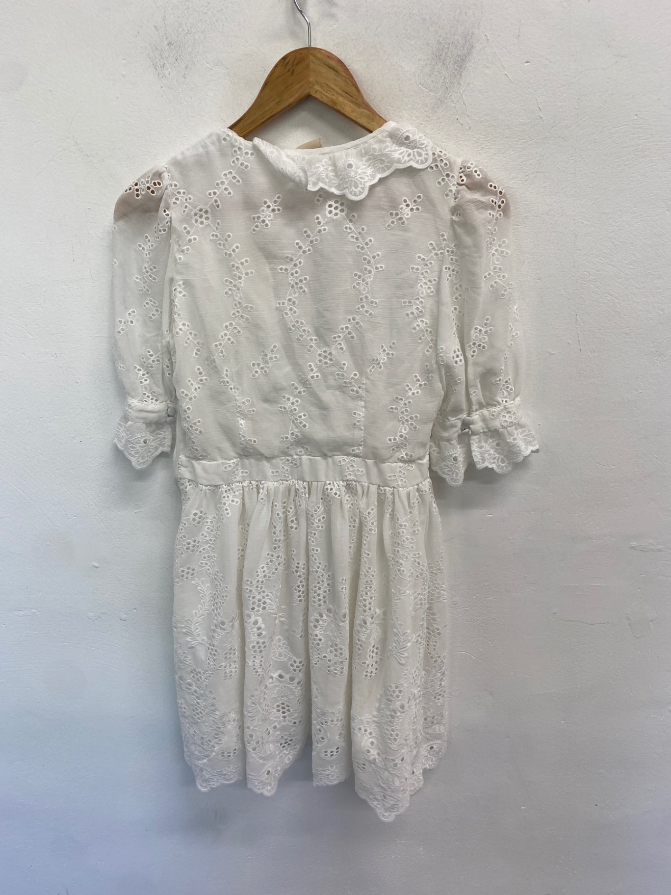 Gorgeous H&M Dress UK8 White broderie summer RG020