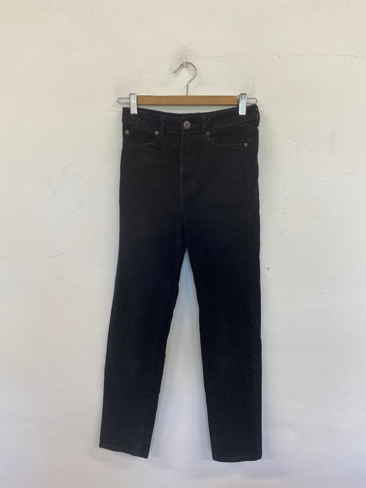 Gorgeous Marks & Spencers Corduroy Jeans UK8 Black FH004