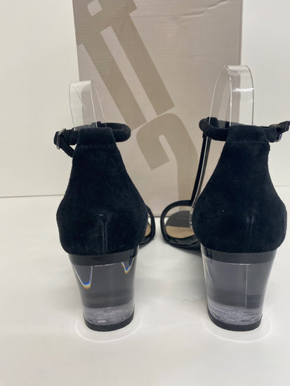 Gorgeous Autograph Sandals UK5 Black mid glass heel FH004
