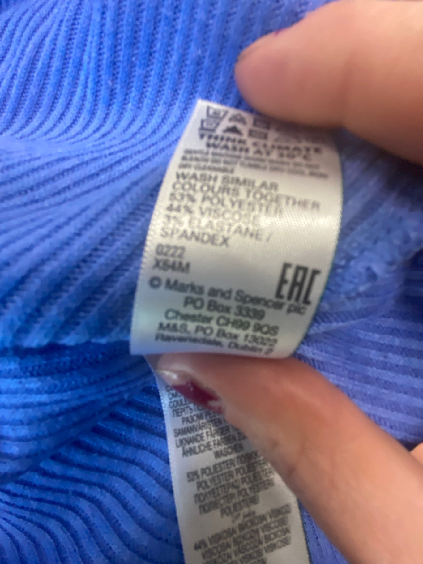 Gorgeous M&S Collection Polo top Uk8 Cornflower blue FH004