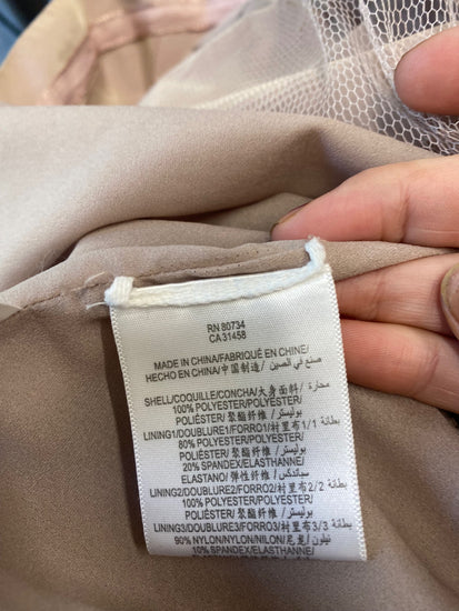 Gorgeous BCBGMAXAZRIA Party Dress UK8 Beige purple party occasion LB005