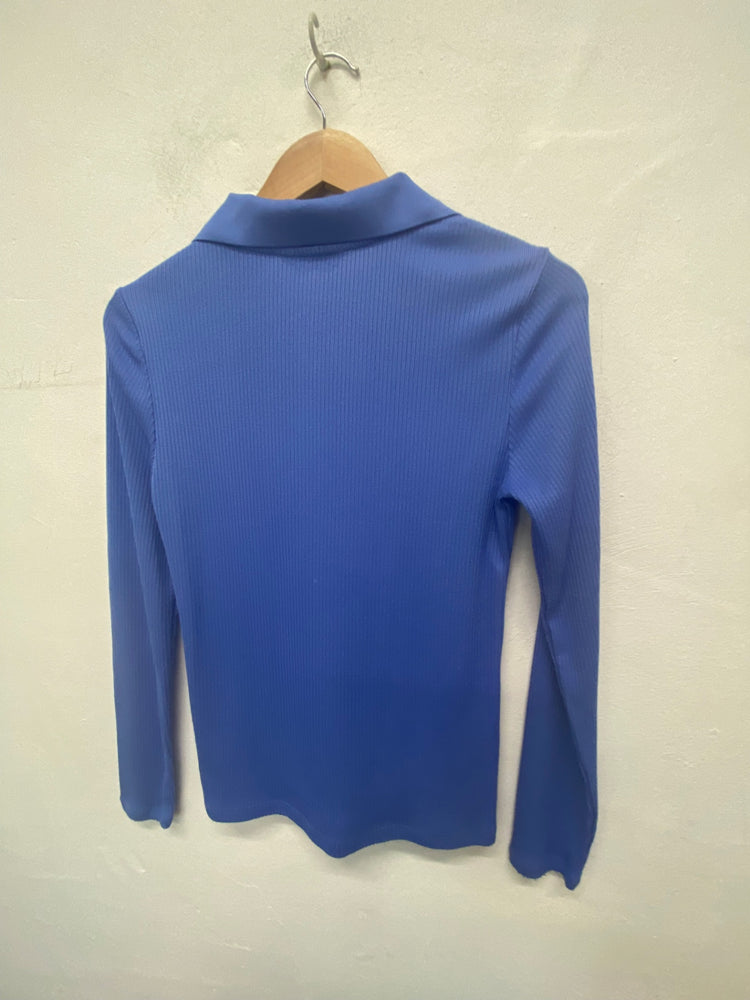 Gorgeous M&S Collection Polo top Uk8 Cornflower blue FH004