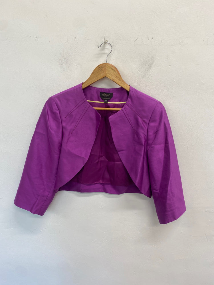 Gorgeous Alexon Bolero UK14 Purple wedding season NR002 