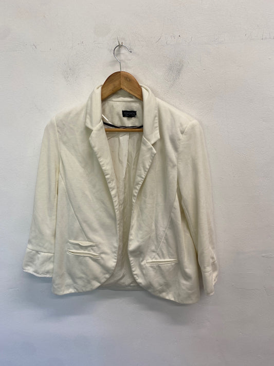 Gorgeous Topshop Blazer UK12 Cream formal AO001