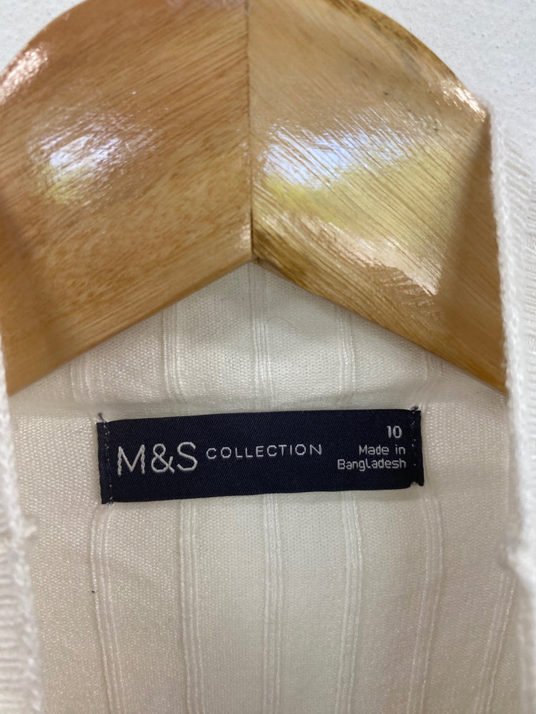 Gorgeous Marks & Spencers Ribbed Turtleneck Jumper UK10 Cream FH004