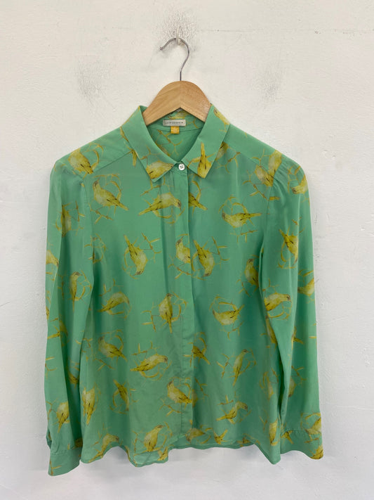 Gorgeous Leifsdottir Blouse UK8 Green & Yellow FH004